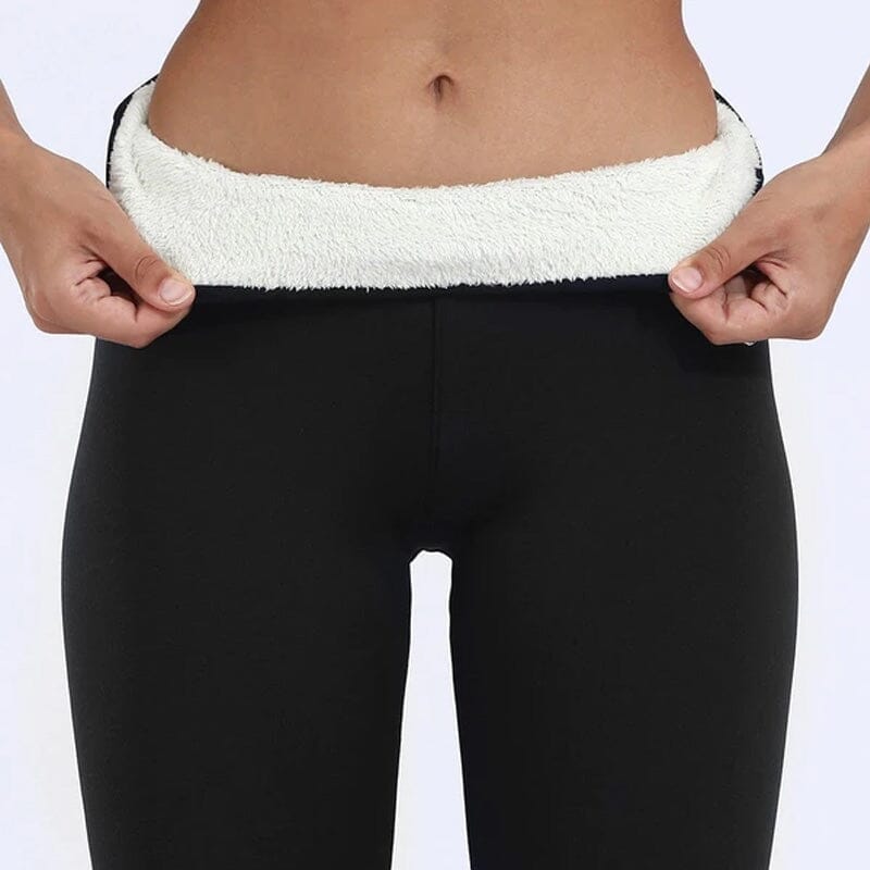 Ava | Snug Velvet Leggings women legging Belleza & Glamour Black S 