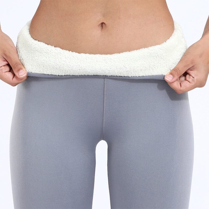 Ava | Snug Velvet Leggings women legging Belleza & Glamour Light Grey S 