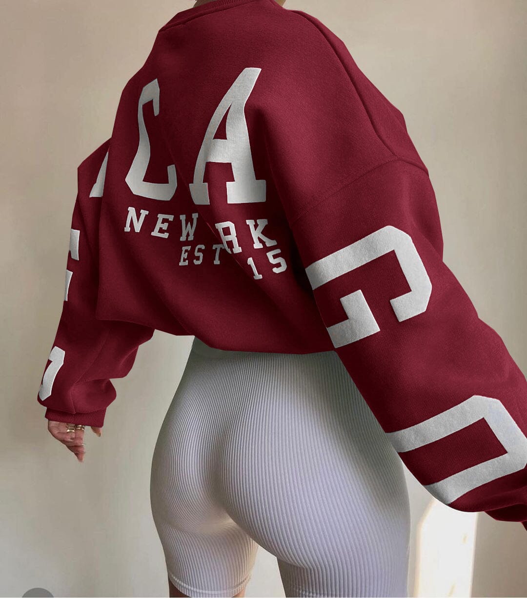 Bella | Snug Oversized Sweatshirt Sweatshirt Belleza & Glamour Red S 