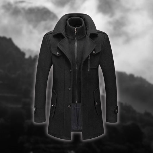 Benjamin | Modern Wool Coat Coat and Jacket Belleza & Glamour Black M 