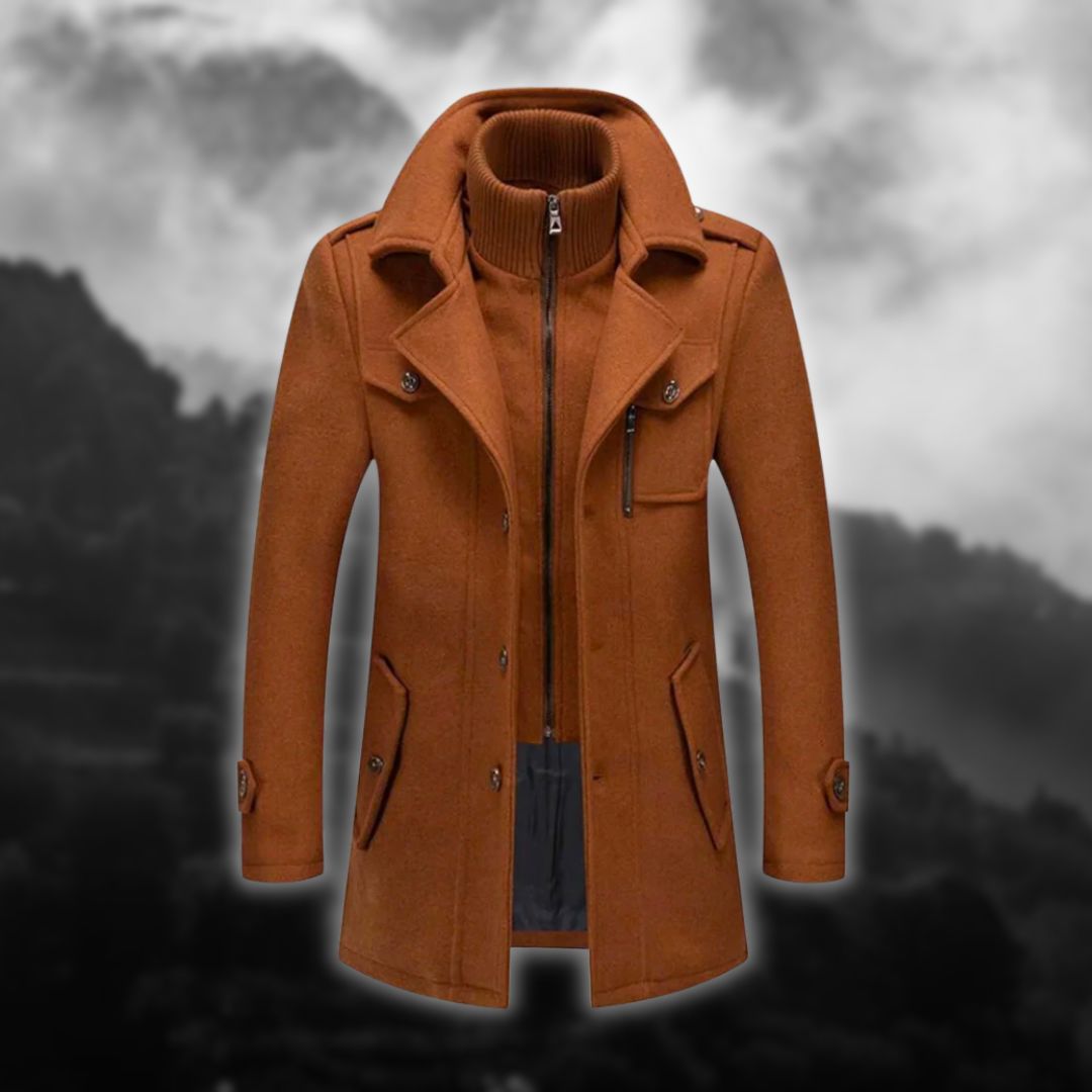 Benjamin | Modern Wool Coat Coat and Jacket Belleza & Glamour Chestnut M 