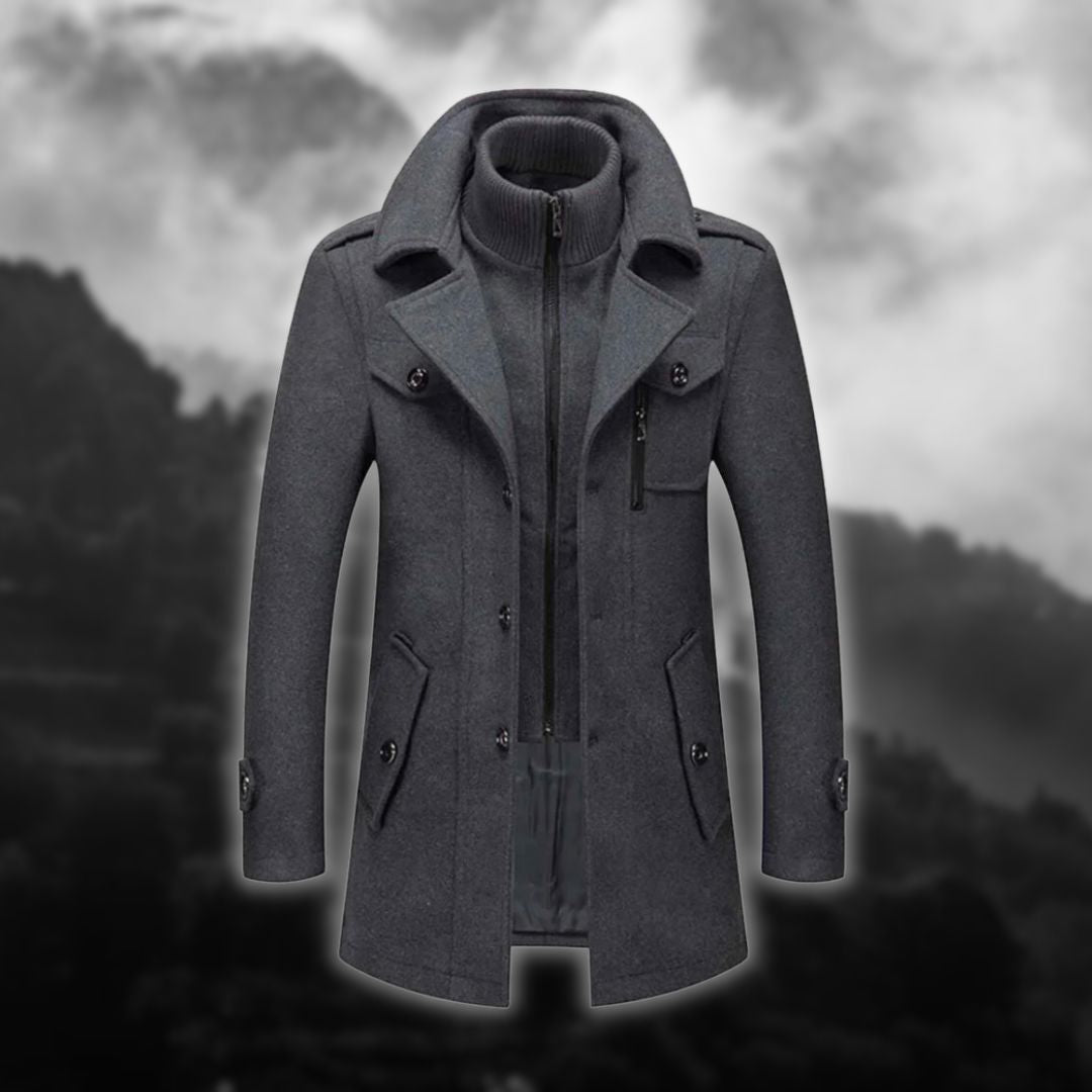 Benjamin | Modern Wool Coat Coat and Jacket Belleza & Glamour Grey M 