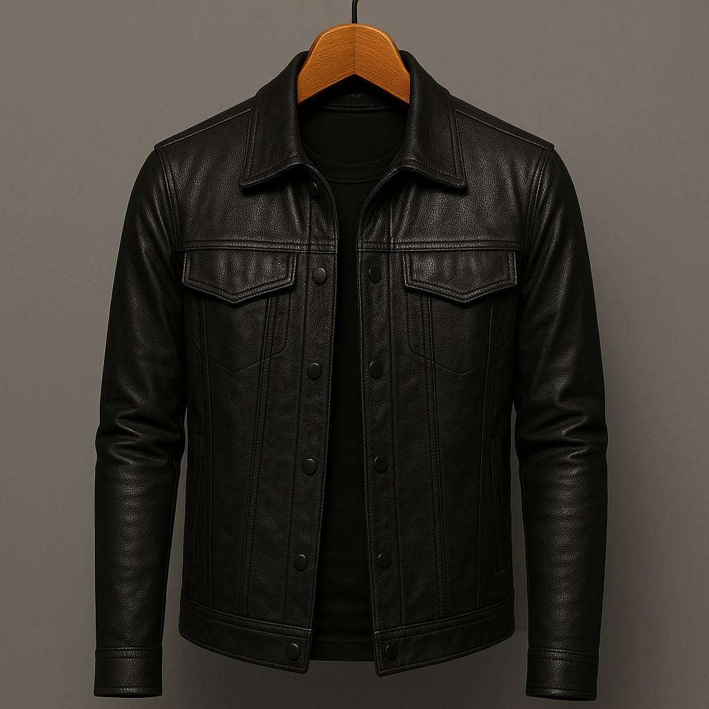 B&G Leather Jacket Belleza & Glamour Black XS 