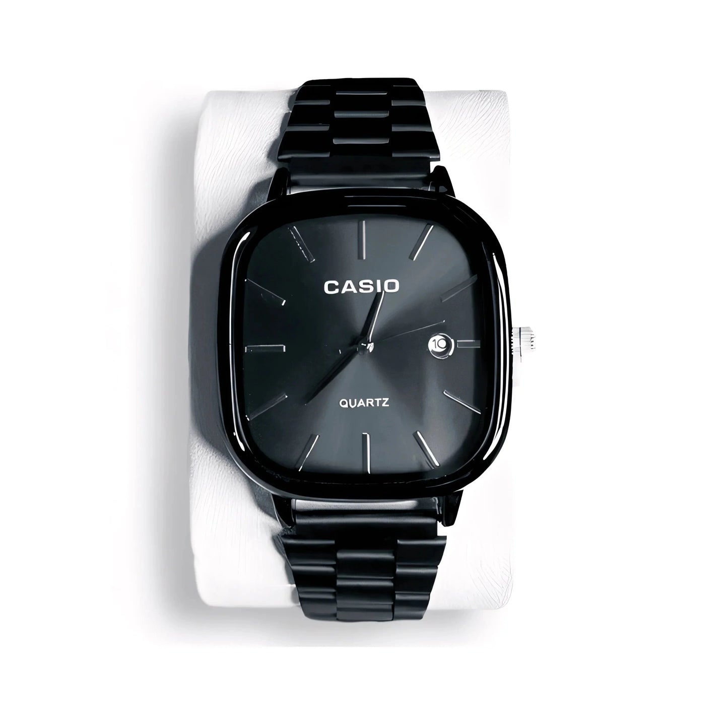 C A S I O Luxurious 36mm Watch - Water Resistant | Transferred steel Relógio CASIO Luxurious 36mm - Unissex Resistente à água | Aço Inoxidável Belleza & Glamour Black 