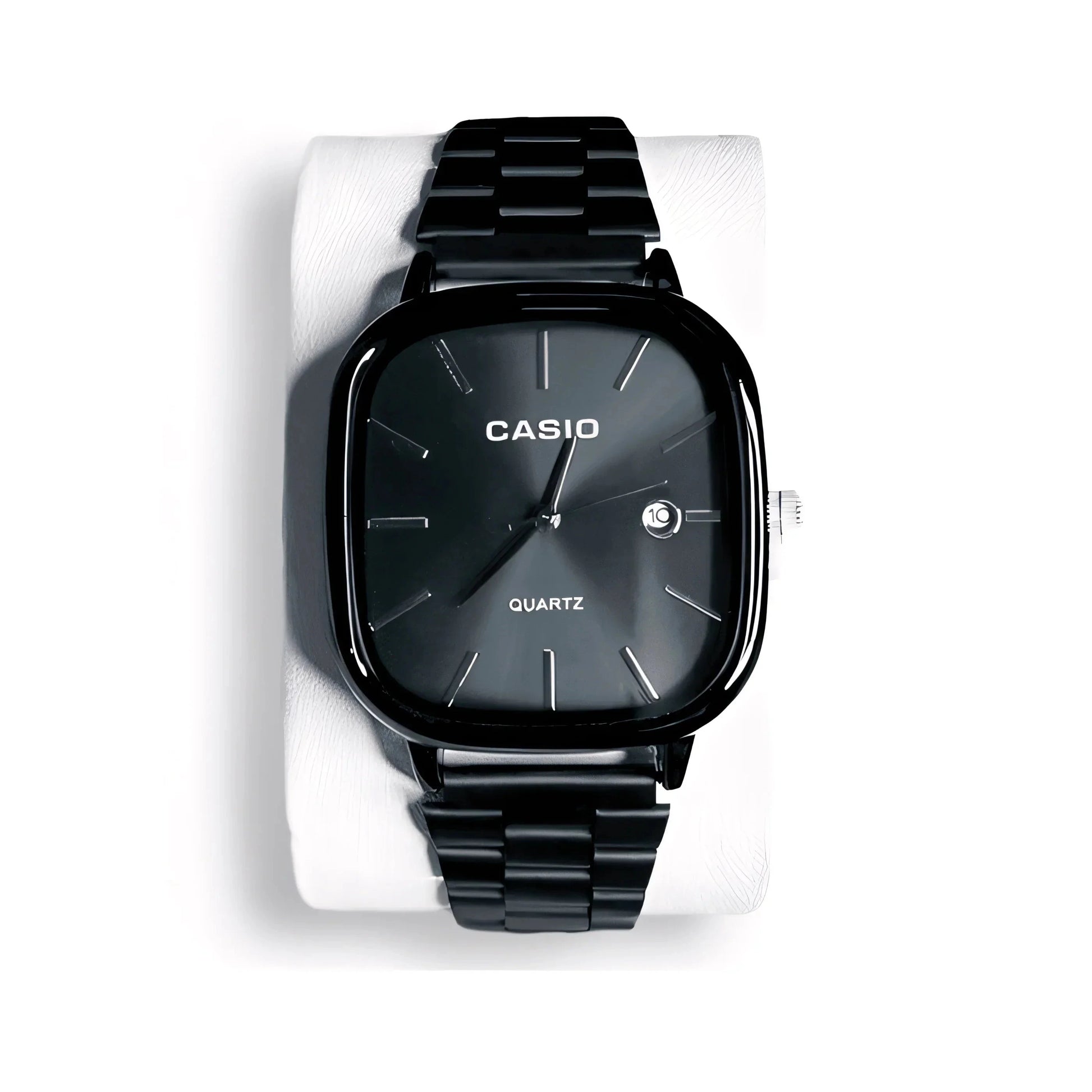 C A S I O Luxurious 36mm Watch - Water Resistant | Transferred steel Relógio CASIO Luxurious 36mm - Unissex Resistente à água | Aço Inoxidável Belleza & Glamour Black 