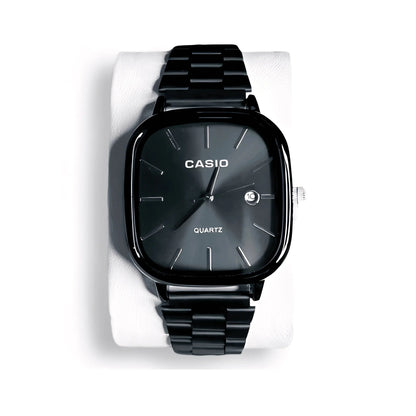 C A S I O Luxurious 36mm Watch - Water Resistant | Transferred steel Relógio CASIO Luxurious 36mm - Unissex Resistente à água | Aço Inoxidável Belleza & Glamour Black 
