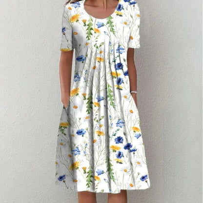 Charlotte-Elegant Dress Dress Belleza & Glamour White and yellow S 