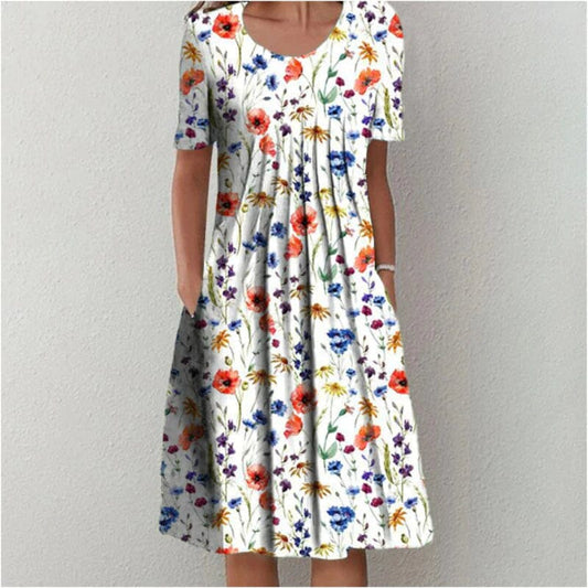 Charlotte-Elegant Dress Dress Belleza & Glamour White/red S 
