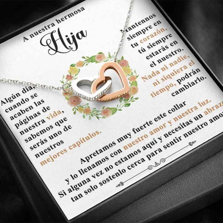 Collar with dedication card Belleza & Glamour For my daughter 