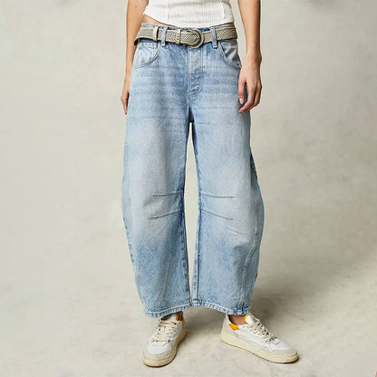 Emma | Stylish Wide-Leg Jeans Belleza & Glamour Light Blue XS 