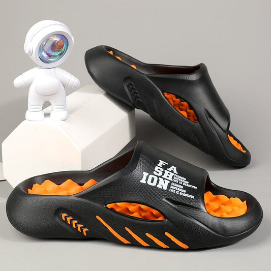 Ethan™ | Soothing Massage Slippers Slippers Belleza & Glamour Black Orange 38 