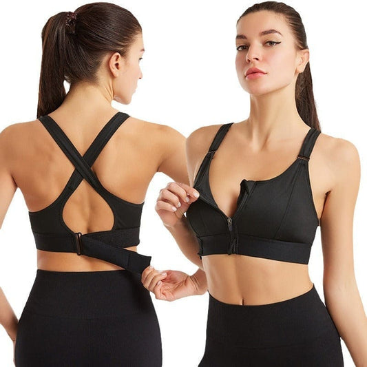 Eva | Comfortable Support Sports Bra Lady - Underwear Belleza & Glamour Black S 