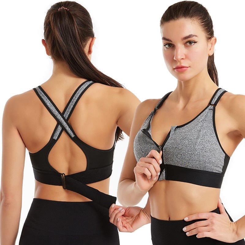Eva | Comfortable Support Sports Bra Lady - Underwear Belleza & Glamour Gray S 