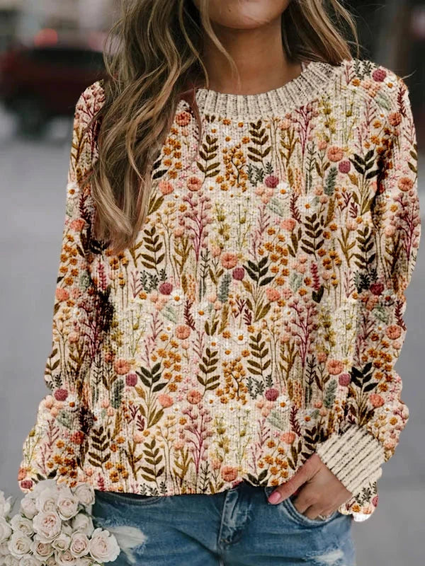 Eve™ | Embroidered Floral Pullover Shirt Belleza & Glamour 