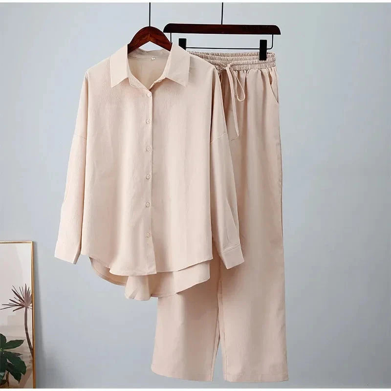 George™ | Vintage Pants Set Dresses Belleza & Glamour Apricot S 