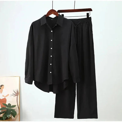 George™ | Vintage Pants Set Dresses Belleza & Glamour Black S 