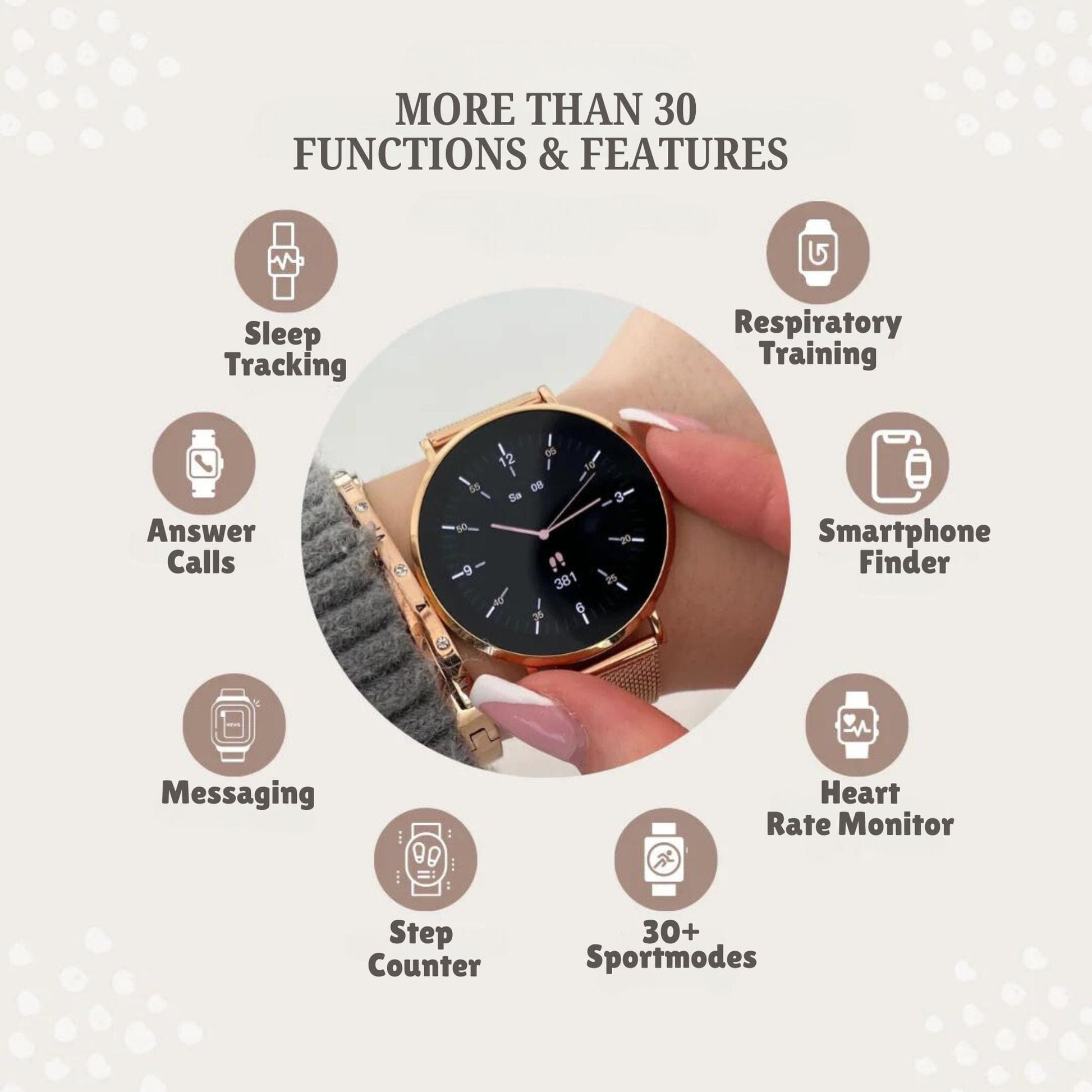 GLAMOURSMART™ - Elegant and Luxurious Smartwatch Belleza & Glamour 