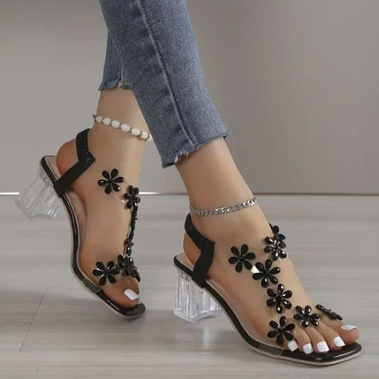 Grace™ | Comfort Square Heels Shoes Belleza & Glamour Black 35 