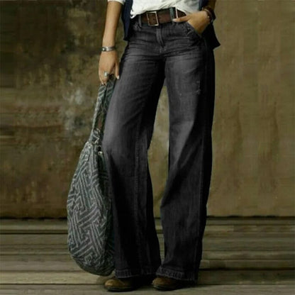 Iris™ | Modern Tailored Jeans women pants Belleza & Glamour Black XS 