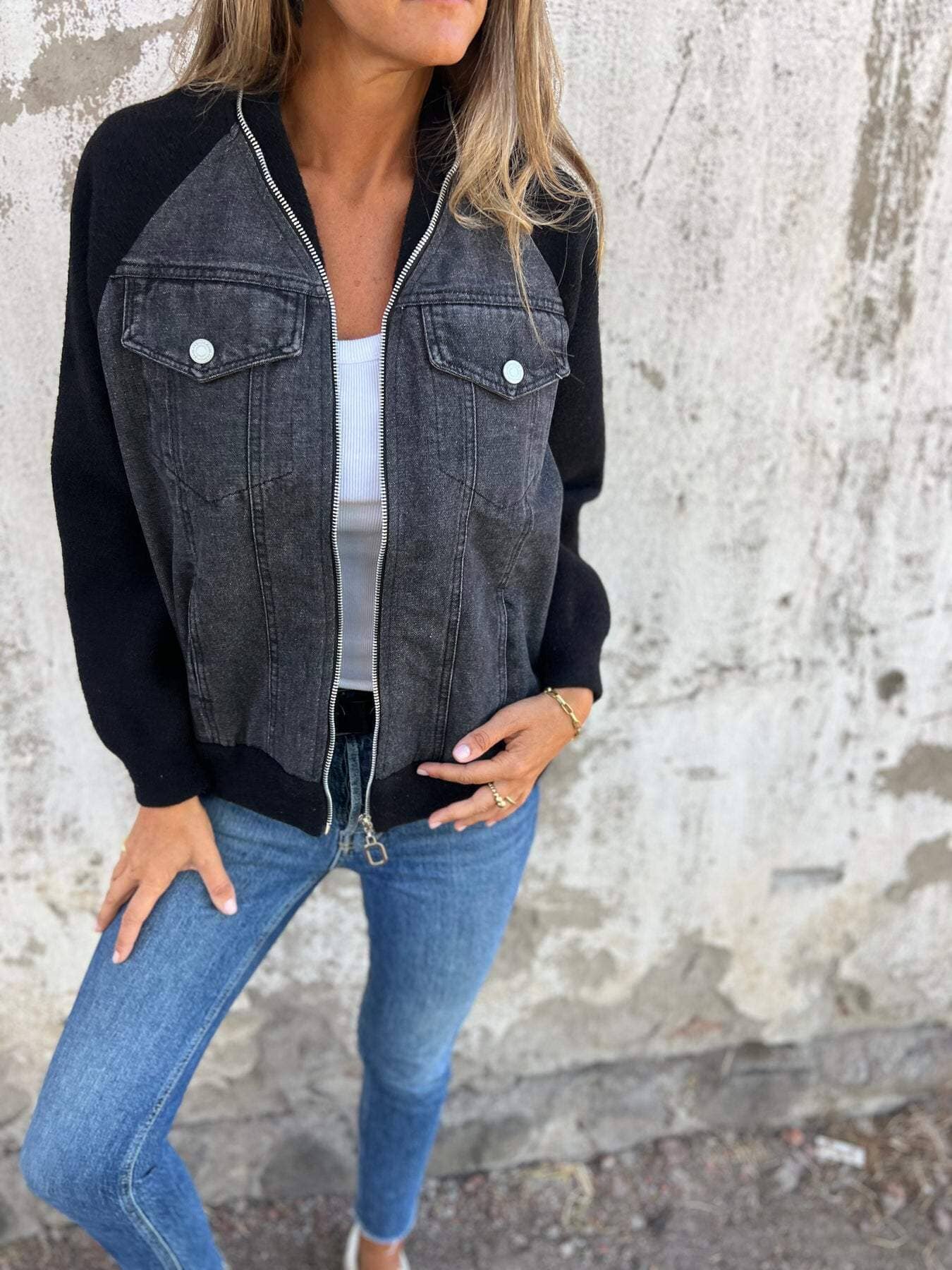 Ivy™ | Denim Blend Jacket Jacket & Coats Belleza & Glamour Black S 