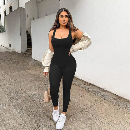 Jumpsuit with Tummy ControlPanel Belleza & Glamour Black S Jumpsuit
