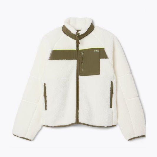 LC Colour-Block Sherpa Fleece Jacket LC Colour-Block Sherpa Fleece Jacket Slate Crown White / Khaki green S 
