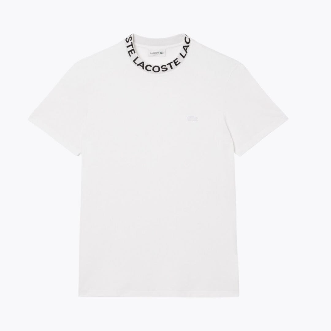 LC Jacquard Branded Piqué T-shirt LC Jacquard Branded Piqué T-shirt Slate Crown White S 