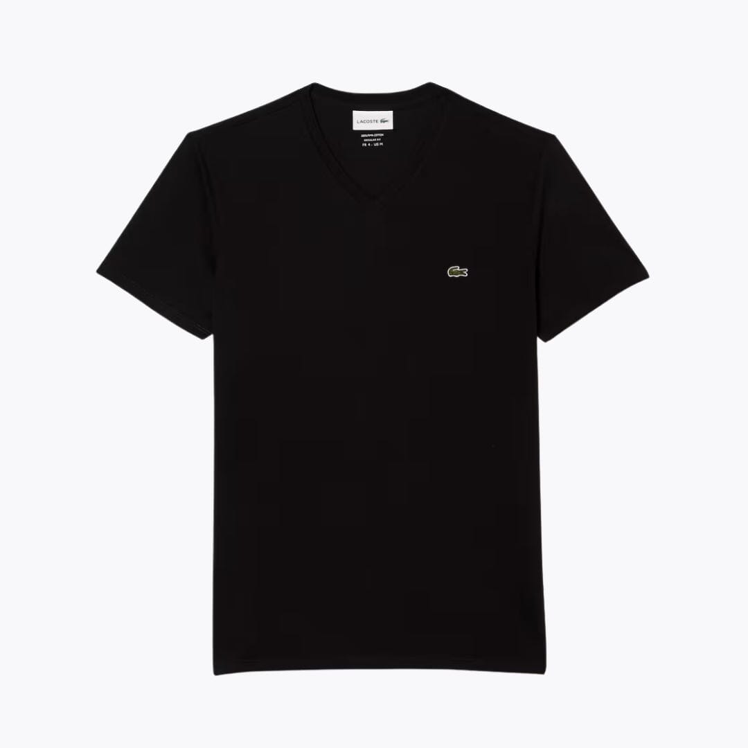 LC Lightweight Cotton Pima V Neck T-shirt LC Lightweight Cotton Pima V Neck T-shirt Slate Crown Black S 