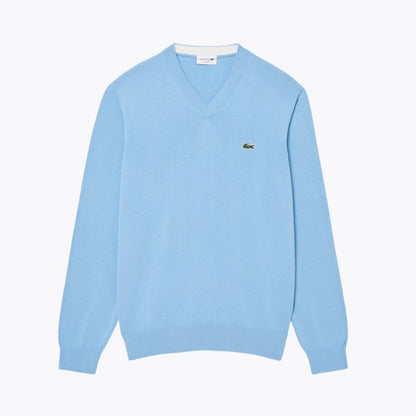 LC Monochrome Cotton V-neck Sweater LC Monochrome Cotton V-neck Sweater Slate Crown Pale blue S 
