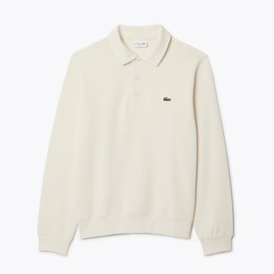 LC Ribbed Cotton Polo Collar Sweatshirt LC Ribbed Cotton Polo Collar Sweatshirt Slate Crown White S 