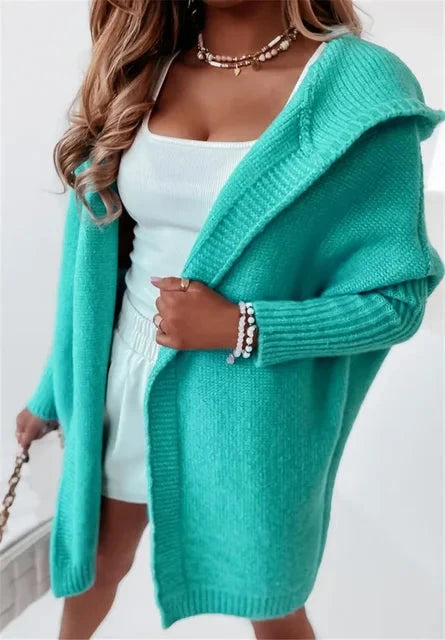 Muse™ | Hooded Sweater Sweater Belleza & Glamour Light Green S 