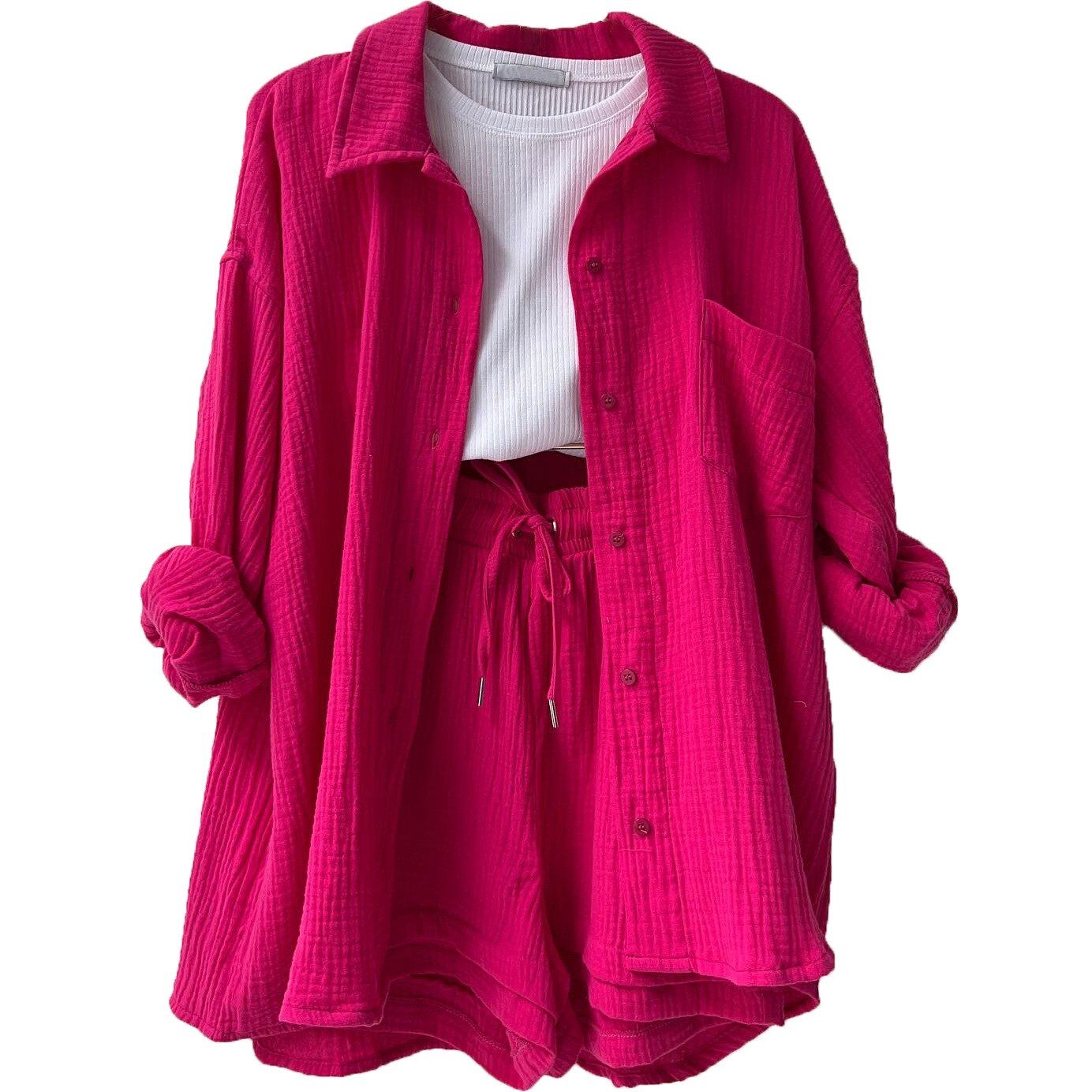 Nina™ | Casual Comfort Set Women Sets Belleza & Glamour Pink S 