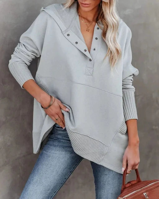 Olivia | Cozy Hoodie Coat and Jacket Belleza & Glamour Grey S 