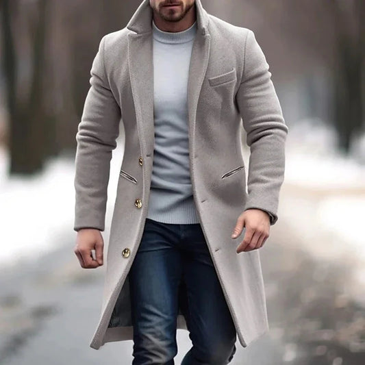 Onyx™ | Elite Woolen Overcoat Coat and Jacket Belleza & Glamour Grey S 