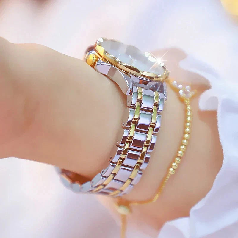 Rhinestone Diamond Women's Wrist Watch Belleza & Glamour 