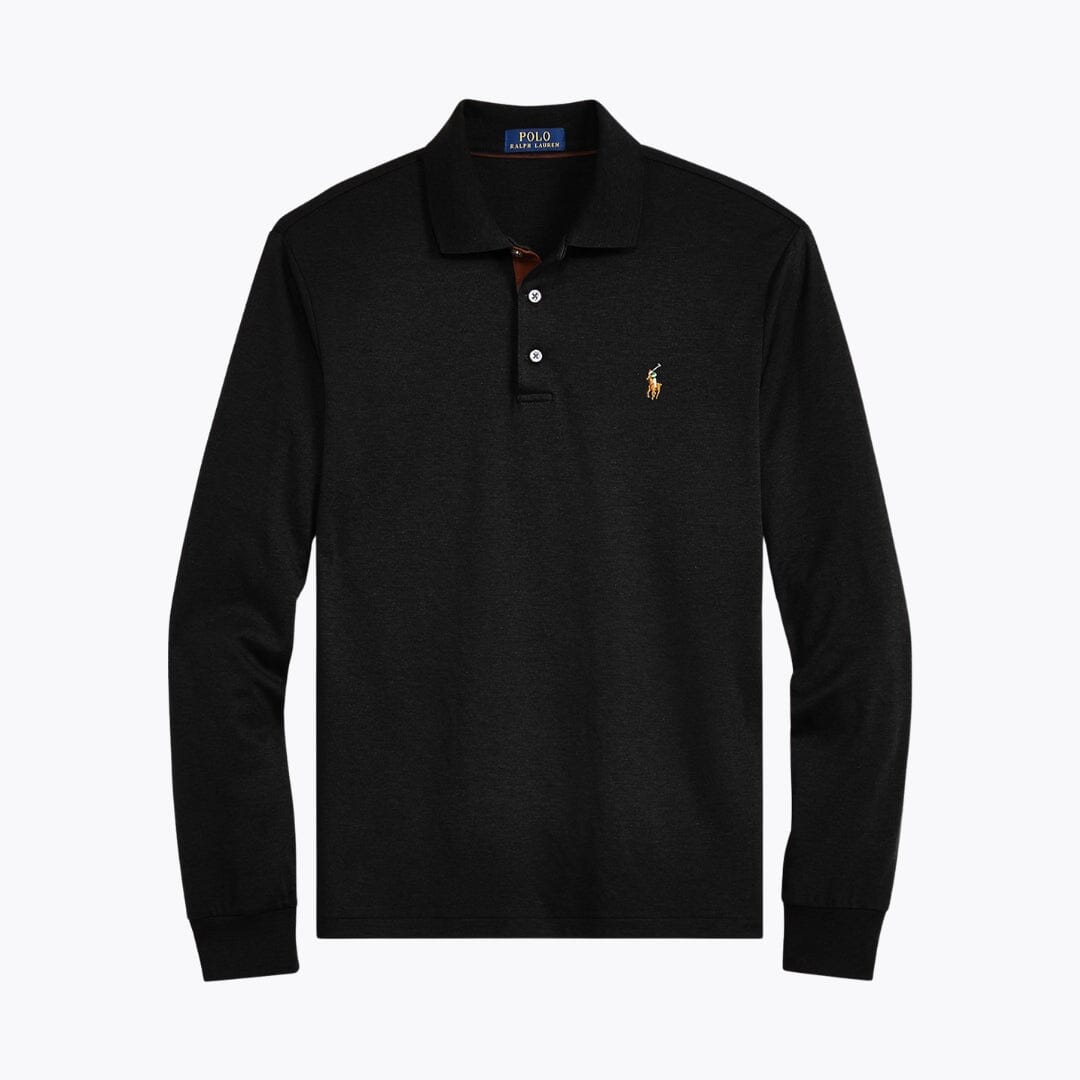 RL Classic Fit Soft Cotton Polo Shirt RL Classic Fit Soft Cotton Polo Shirt Slate Crown Polo Black S 