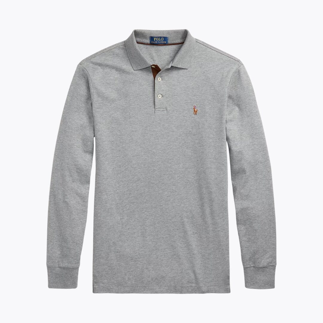 RL Classic Fit Soft Cotton Polo Shirt RL Classic Fit Soft Cotton Polo Shirt Slate Crown Steel Heather S 