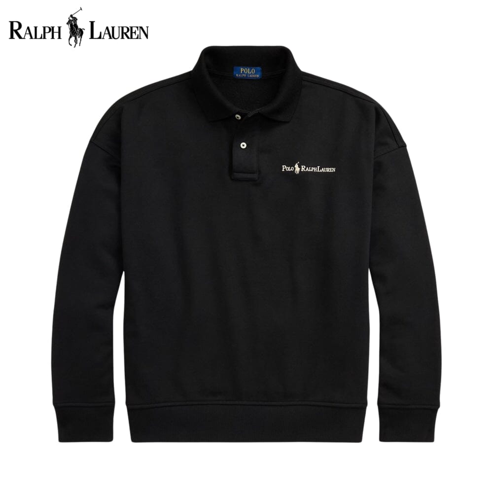 RL Logo Collared Sweatshirt RL Logo Collared Sweatshirt Slate Crown Black S 