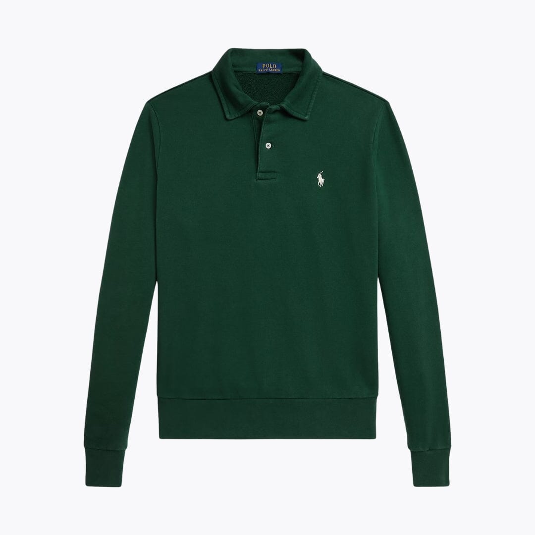 RL Loopback Fleece Collared Sweatshirt RL Loopback Fleece Collared Sweatshirt Slate Crown Vintage Pine S 