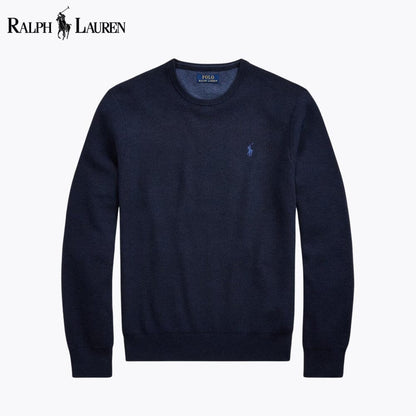 RL Mesh-Knit Cotton Crewneck Sweater RL Mesh-Knit Cotton Crewneck Sweater Slate Crown 