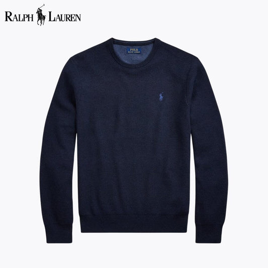 RL Mesh-Knit Cotton Crewneck Sweater RL Mesh-Knit Cotton Crewneck Sweater Slate Crown 