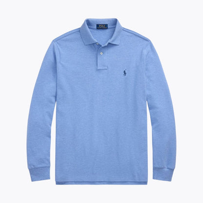 RL Mesh Long-Sleeve Polo Shirt RL Mesh Long-Sleeve Polo Shirt Slate Crown Soft Royal Heather S 