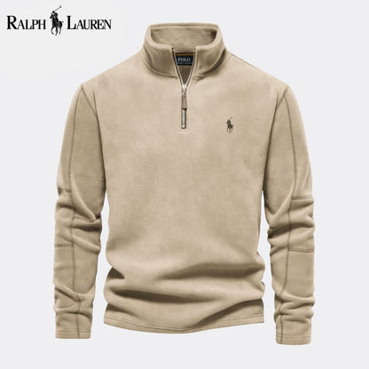 RL Prestige Cable-Knit Wool Knit Sweater RL Prestige Cable-Knit Wool Knit Sweater Slate Crown Beige S 