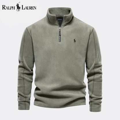 RL Prestige Cable-Knit Wool Knit Sweater RL Prestige Cable-Knit Wool Knit Sweater Slate Crown Olive Green S 