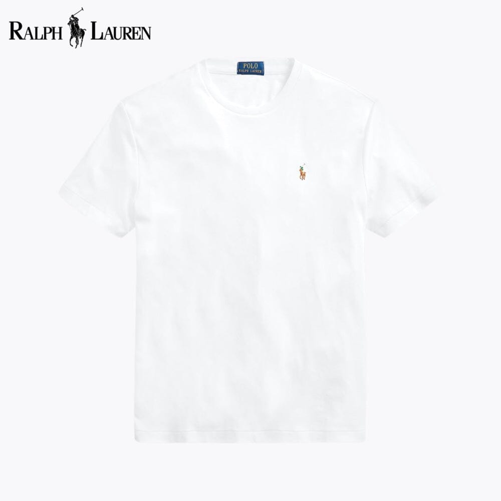 RL Soft Cotton Crewneck T-Shirt RL Soft Cotton Crewneck T-Shirt Slate Crown White S 