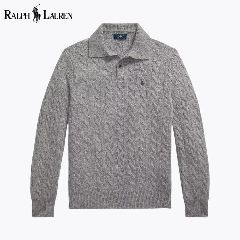 RL Wool–Cashmere Cable-Knit Jumper RL Wool–Cashmere Cable-Knit Jumper Slate Crown Grey S 