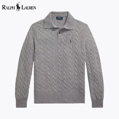RL Wool–Cashmere Cable-Knit Jumper RL Wool–Cashmere Cable-Knit Jumper Slate Crown Grey S 