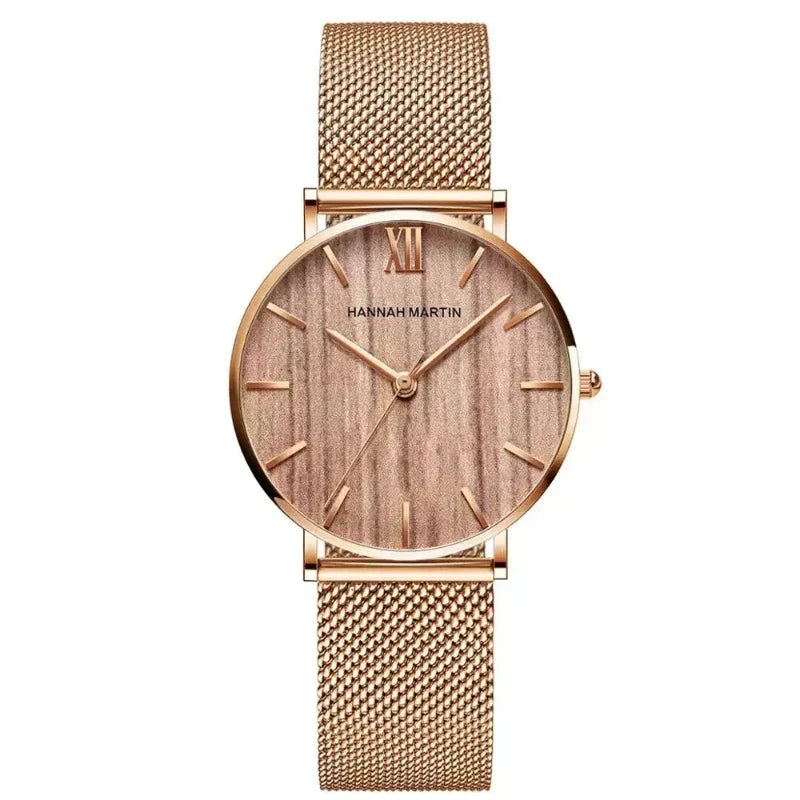 Round Women's Wrist Watch Relógio de Pulso Feminino Redondo Belleza & Glamour Rose 