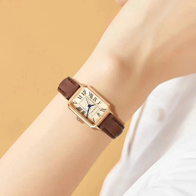 Square Women's Watch Relógio Feminino Quadrado Belleza & Glamour 