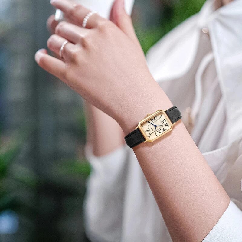 Square Women's Watch Relógio Feminino Quadrado Belleza & Glamour 